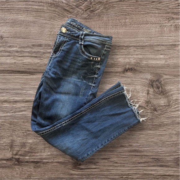 L.A. Idol Blue Jeans size 11 w34  L 32 blue straight - Picture 4 of 16